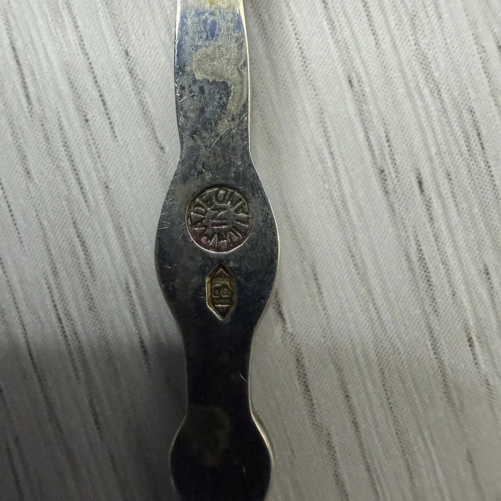 Peru Coat of Arms Enamel Souvenir Spoon Silver Plate Made in Holland